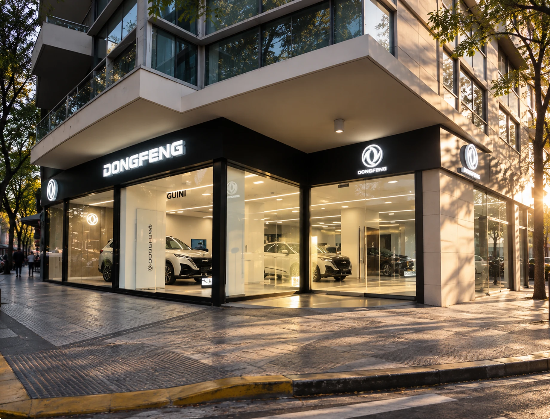 Showroom Dongfeng Guini en Puerto Madero